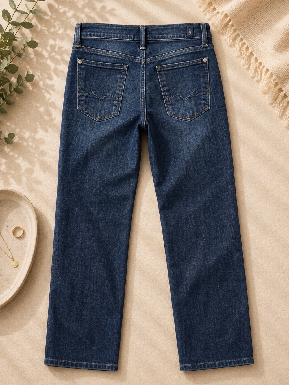 7 For All Mankind Straight Leg Roxanne Jeans Size 26 & 29” Inseam Stretchy 💎 EUC